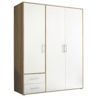 P & B SKRIŇA S OTOČNÝMI DVERAMI, biela, dub sonoma, 155/195/60 cm