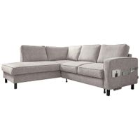 ROHOVÁ SEDAČKA, textil, šedá