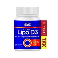GS Vitamín Lipo D3, 1000 IU, XXL 80 kapslí