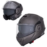 Překlopná moto přilba W-TEC Zoroz P/J Metallic Grey XL (61-62)