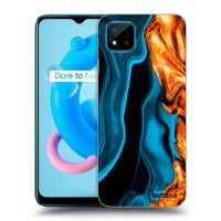 Silikónový prehľadný obal pre Realme C11 (2021) - Gold blue