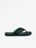 Tommy Hilfiger Massage Footbed Pantoffeln Blau