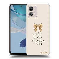 Silikónový prehľadný obal pre Motorola Moto G53 5G - Golden Dream