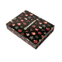 HORSEFEATHERS Vianočná darčeková krabička - ho ho ho BLACK