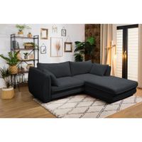 MID.YOU ROHOVÁ SEDAČKA, textil, čierna