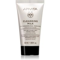 Apivita Cleansing Milk Face & Eyes čistilno mleko 3 v 1 za obraz in oči 50 ml