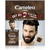 Delia Cosmetics Cameleo Men jednokratna boja za trenutno prekrivanje sijedih nijansa 3.0 Dark Brown 2 x 15 ml