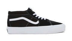 Vans Sk8-Mid Reissue 83 LX Black White - Pánske - Tenisky Vans - Čierne - VN000CQQBA2 - Veľkosť: 45