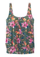LASCANA Tankini top  plava / maslinasta / neonsko narančasta / svijetloroza