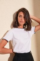 Damen T-Shirt Trendyol Embroidered