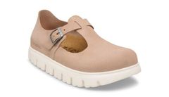 Birkenstock Paris Chunky Suede Leather Narrow Fit Warm Sand Dámske - Sandále Birkenstock - Hnedá - 1031223-5.5 - Size: 5.5