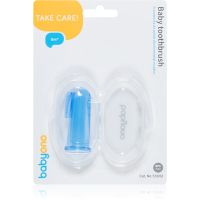 BabyOno Take Care First Toothbrush dječja četkica za zube na prst s etuijem Blue 1 kom