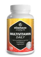 Multivitamin Kapseln hochdosiert, 13 Vitamine A, B, C, D, E, K, 120 vegetarische Kapseln für 4 Monate, ohne Jod, Made in DE | Vitamaze by Sensilab