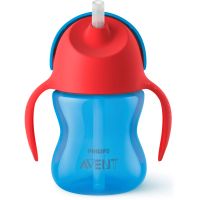 Philips Avent Cup with Straw skodelica z gibljivo slamico 9m+ Boy 200 ml