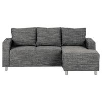 MID.YOU ROHOVÁ SEDACIA SÚPRAVA, textil, čierna