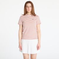 T-shirt LACOSTE Striped T-shirt Angora/ Latte/ Iberis M