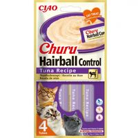 Churu lízací pochoutka Hairball tuňák 4x14g