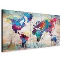 artgeist OBRAZ NA PLÁTNE, mapa sveta, 200/80/1,2 cm