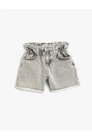 Koton Basic Cotton Denim Shorts with Elastic Waist.