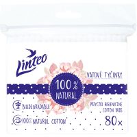 Linteo Natural Cotton Buds Wattestäbchen im Beutel 80 St.