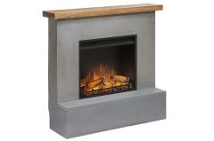Tagu elektrický krb Rolf Concrete Grey, 1500 W, LED