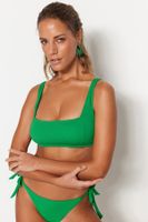 Trendyol Green Bralette texturált bikini felső