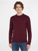 Burgundy men's sweater with cashmere Tommy Hilfiger - Men's