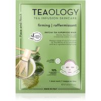 Teaology Face Mask Matcha Tea Superfood стягаща платнена маска за контурите на лицето с матча 21 мл.