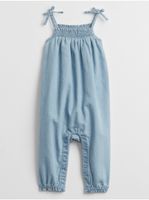 Modrý holčičí baby overal denim jumpsuit GAP