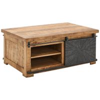 Ambia Home KONFERENČNÝ STOLÍK, prírodná farba, čierna, drevo, kov, 110/70/45 cm