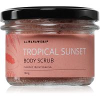 Almara Soap Body Scrub exfoliant de corp cu zahăr pentru celulită cu parfum Tropical Sunset 180 g