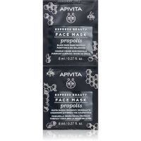 Apivita Express Beauty Purifying Face Mask Propolis почистваща черна маска за мазна кожа 2 x 8 мл.