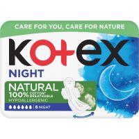 Kotex Natural Night egészségügyi betétek 6 db