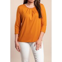 Plus Size 3/4-Ärmel-Top, Orange