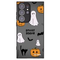Silikónový čierny obal pre Samsung Galaxy S23 Ultra 5G - Spooky season 2