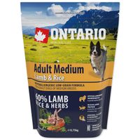 Ontario Adult Medium Lamb & Rice 0,75kg