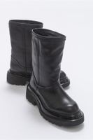 LuviShoes Tali Black Skin Genuine Leather Women's Boots.