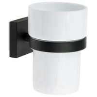 POHÁR NA ZUBNÉ KEFKY čierna, biela