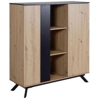 P & B VYSOKÁ KOMODA, hnedá, 110/125/40 cm
