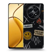 Silikónový čierny obal pre Realme 12X - STICKERS x TAGS