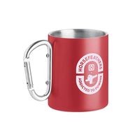 HORSEFEATHERS Plechový hrnček Addicter to Powder 0,3 l - red RED