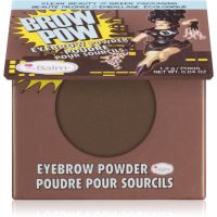 theBalm Browpow® púder na obočie v praktickom magnetickom puzdre odtieň Dark Brown 1,2 g