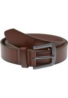 Belt made of lightweight synthetic leather in brown/silver colour