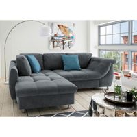 Livetastic ROZKLADACIA ROHOVÁ POHOVKA, textil, antracitová