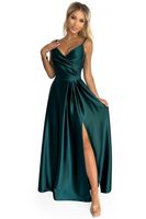 Elegant satin maxi dress with straps Numoco