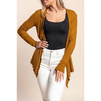 Strickjacke, Senf