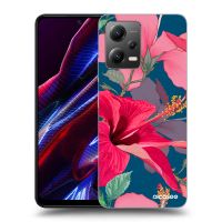 Silikónový čierny obal pre Xiaomi Poco X5 - Hibiscus