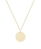 Troli Pozlacený ocelový náhrdelník s kruhovým přívěskem