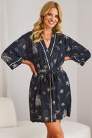 Dámský župan Doctor Nap 7179 - viskóza Černá 2XL