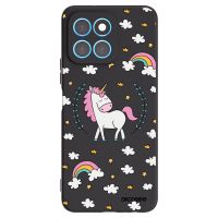 Silikónový čierny obal pre Honor X6 - Unicorn hviezdne nebo